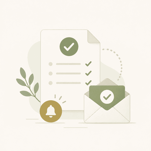 Completed form and user notification